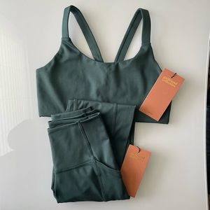 NWT Girlfriend Collective Bra Leggings Moss Set (XS/S)